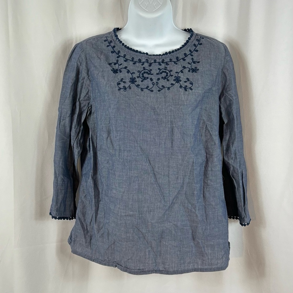 Talbots Cotton embroidered top SP